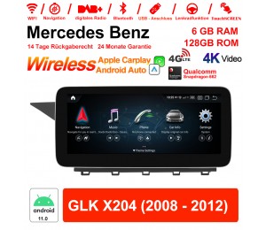 Snapdragon 662 8 Core Android 11.0 4G LTE Autoradio / Multimedia 6GB RAM 128GB ROM Für Benz GLK X204 2008 - 2012 Built-in CarPlay
