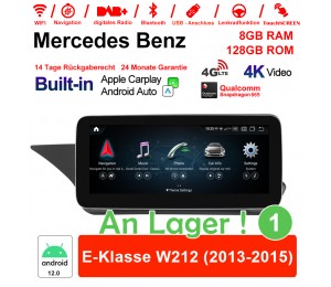 Snapdragon 665 8 Core Android 12.0 4G LTE Autoradio / Multimedia 8GB RAM 128GB ROM Für Benz E-Klasse W212 2013-2015 Built-in CarPlay