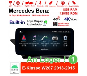 Snapdragon 665 8 Core Android 12.0 4G LTE Autoradio / Multimedia 8GB RAM 128GB ROM Für Benz E-Klasse W207 2013-2015 Built-in CarPlay