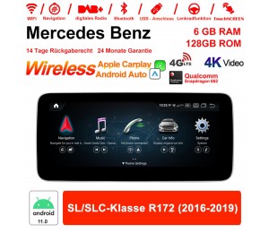 9 Zoll Snapdragon 663 8 Core Android 11.0 Autoradio / Multimedia 6GB RAM 128GB ROM Für Benz SL/SLC-Klasse R172 2016-2019 Built-in CarPlay
