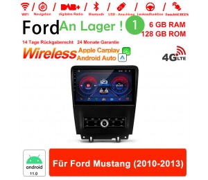 10 Zoll Android 12.0 4G LTE Autoradio 6GB RAM 128GB ROM Für Ford Mustang (2010-2013) Built-in Carplay / Android Auto