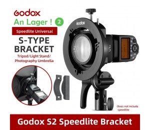 Godox S2 Bowens Berg-S-typ Halter Halterung für Godox V1 V860II AD200 AD400PRO Speedlite Flash Snoot Softbox