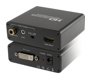 BK-X5 HDMI to DVI +Coaxial +3.5mm jack High-Definition Video Converter