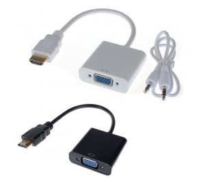 HDMI Male to VGA 720P/1080i/1080P Converter Adapter With Audio USB Cable for PC