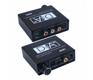 Digital to Analog Audio HiFi Headphone Amplifier With Toslink to Coaxial 2RCA 3.5mm Jack Stereo Audio Converter