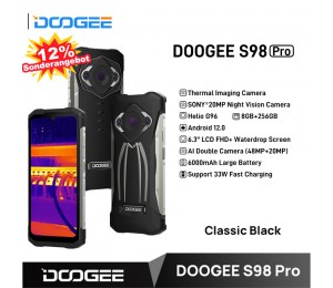 DOOGEE S98 Pro Helio G96 8 Core Android 12 6.3 Zoll 8GB RAM 256GB ROM 33W Schnelle Ladung IP68/IP69K 6000mAh Robuste smartphone NFC...