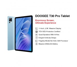 Doogee T30 pro Tablet 11'' IPS 8GB RAM 256GB ROM Android 13 Tablet media tek helio