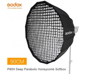 Godox Tragbare P90H 90CM Tiefe Parabolischen Honeycomb Grid Softbox Bowens Berg Studio Flash Reflektor Foto Studio Softbox