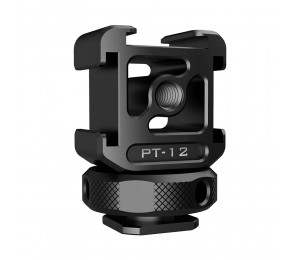 Ulanzi Triple Cold Shoe Mount Adapter Aluminiumlegierung mit 3 Kaltschuh Dual 1/4 Gewinde für Kameraverlängerung Mikrofon LED Light Magic Arm Mount