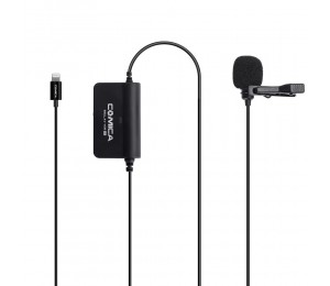 Comica CVM-V05 MI Multifunktionales Einzel-Lavalier-Mikrofon Smartphone-Mikrofon mit stufenloser Verstärkungsregelung Echtzeit-Audioüberwachungsfunktionen Kompatibel mit iPhone iPad iPod