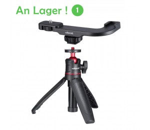 Ulanzi MT-08 Mini ausziehbarer Desktop-Stativ Handfotografie-Halterungsständer + Ulanzi PT-8 Kaltschuhhalterung