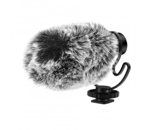 ORDRO CM-100 Mini-Aufnahmemikrofon 3,5-mm-Plug-and-Play mit Windschutzscheiben für Stoßdämpfer