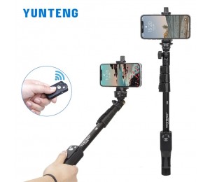 YUNTENG 1288 Bluetooth Selfie Stick mit drahtloser Fernbedienung für iPhone Xiaomi Samsung Smartphone GoPro Kamera Reise im Freien Foto