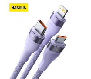 Baseus 3 in 1 USB Typ C Kabel 100W Schnelllade Datenkabel für iPhone Xiaomi Samsung