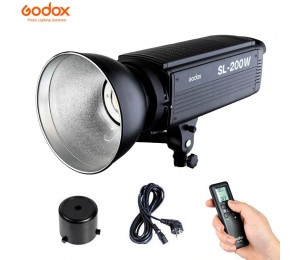 Godox SL-200W CRI 93 + LED Video Licht Kontinuierliche Beleuchtung 16 Kanäle 5600K Weiß 200W + Fernbedienung + reflektor