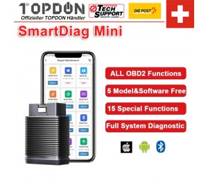 Topdon SmartDiag Mini OBD2 Bluetooth Scanner Automotive OBD2 Auto Diagnose Tool TPMS SRS Immo Key Code Reader PK Thinkcar Autel