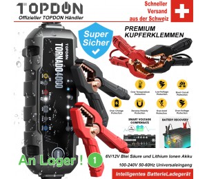 Topdon T4000 Automatische Batterieladegerät 6V 12V Auto Batterie Ladegerät Motorrad Batterie Ladegeräte für 20Ah -150Ah Batterie