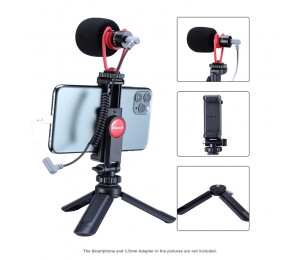 Ulanzi Smartphone Video Kit Mikrofon Stativ Vlog Set Telefon Stativ Montieren Kit 3,5 MM Jack Video Audio Mikrofon