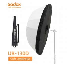 Godox UB-130D 130cm Weiß Parabolischen Reflektierende Transparent Weiche Umbrella Studio Licht Regenschirm mit Schwarz Silber Diffusor Abdeckung
