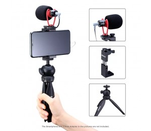 Ulanzi Smartphone Video Kit ST-02S Handy Halterung Montieren + MT-03 Stativ Desktop Flexible + VM-Q1 Mikrofon