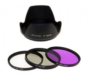 67mm UV Filter+CPL Filter +FLD Lens Filter+Lens Hood 