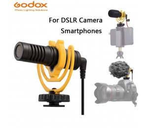 Godox VD-Mic Shotgun Video Mikrofon Universal Aufnahmemikrofon Mikrofon für DSLR-Kamera iPhone Android Smartphones Mac Tablet