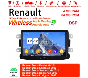 8 Zoll Android 12.0 Autoradio / Multimedia 4GB RAM 64GB ROM Für Renault Duster Built-in Carplay / Android Auto