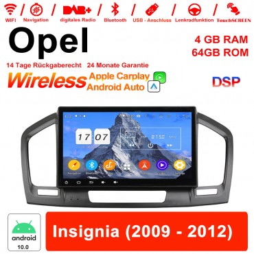9 Zoll Android 10.0 Autoradio / Multimedia 4GB RAM 64GB ROM Für Opel Insignia 2009 - 2012 Mit WIFI NAVI Built-in Carplay