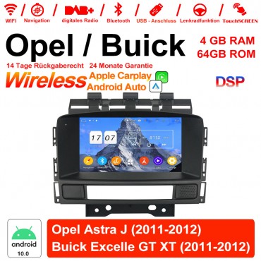 7 Zoll Android 10.0 Autoradio / Multimedia 4GB RAM 64GB ROM Für Opel Astra J / Buick Excelle GT/XT 2011-2012 Mit WiFi NAVI USB