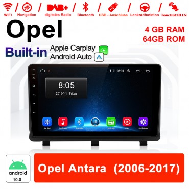 9 Zoll Android 10.0 Autoradio / Multimedia 4GB RAM 64GB ROM Für Opel Antara 2006-2017 Mit DSP Built-in Carplay Android Auto