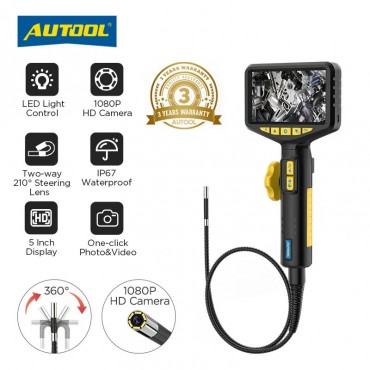 AUTOOL SVB305 1080 HD Automotive Industrie Endoskop mit Licht Autofokus Endoskop Inspektion Kamera Objektiv für IMG & Video