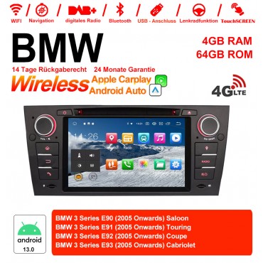 7 Zoll Android 13.0  Autoradio / Multimedia 4GB RAM 64GB ROM Für 3 Serie BMW E90 E91 E92 E93 318 320 325  Manuelle Klima klimaanlage Built-in Carplay / Android Auto