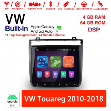 9 Zoll Android 10.0 Autoradio / Multimedia 4GB RAM 64GB ROM Für VW Touareg 2010-2018 Built-in Carplay / Android Auto