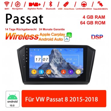 10.1 Zoll Android 12.0 Autoradio / Multimedia 4GB RAM 64GB ROM Für VW Passat 8 2015-2018