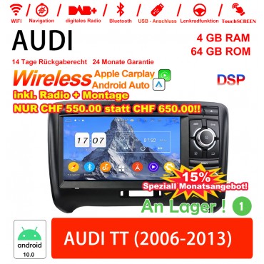 7 Zoll Android 12.0 Autoradio / Multimedia 4GB RAM 64GB ROM Für AUDI TT Mit WiFi NAVI Bluetooth USB Built-in Carplay / Android Auto