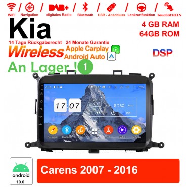 9 Zoll Android 12.0 Autoradio / Multimedia 4GB RAM 64GB ROM Für Kia Carens 2007 - 2016 Mit WiFi NAVI Bluetooth USB