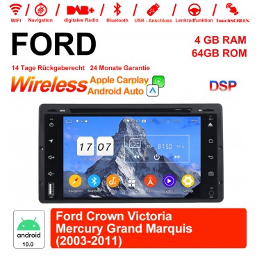 6.2 Zoll Android 12.0 Autoradio / Multimedia 4GB RAM 64GB ROM Für Ford Crown Victoria Mercury Grand Marquis 2003-2011 Mit WiFi NAVI Bluetooth USB