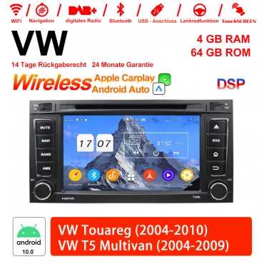 7 Zoll Android 12.0 Autoradio/Multimedia 4GB RAM 64GB ROM Für VW TOUAREG 2004-2010,VW T5 Multivan 2004-2009 Built-in Carplay / Android Auto