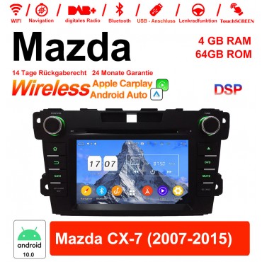 7 Zoll Android 12.0 Autoradio / Multimedia 4GB RAM 64GB ROM Für Mazda CX-7 2007-2015 Mit WiFi NAVI Bluetooth USB