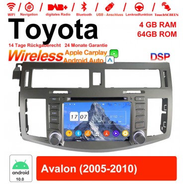 8 Zoll Android 12.0 Autoradio / Multimedia 4GB RAM 64GB ROM Für Toyota Avalon 2005-2010  Mit WiFi NAVI Bluetooth USB