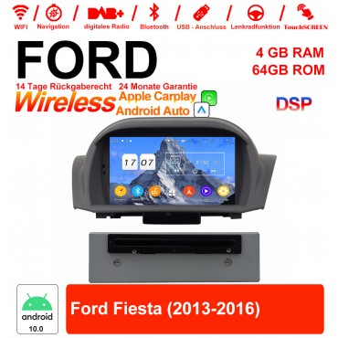 7 Zoll Android 12.0 Autoradio / Multimedia 4GB RAM 64GB ROM Für Ford Fiesta 2013-2016 Mit WiFi NAVI Bluetooth USB