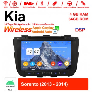 8 Zoll Android 12.0 Autoradio / Multimedia 4GB RAM 64GB ROM Für Kia Sorento 2013 2014 Mit WiFi NAVI Bluetooth USB