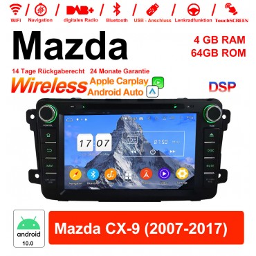 8 Zoll Android 12.0 Autoradio / Multimedia 4GB RAM 64GB ROM Für Mazda CX-9 2007-2017 Mit WiFi NAVI Bluetooth USB