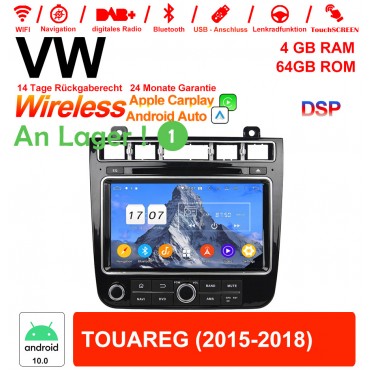 8 Zoll Android 12.0 Autoradio / Multimedia 4GB RAM 64GB ROM Für VW  TOUAREG Mit WiFi NAVI Bluetooth USB