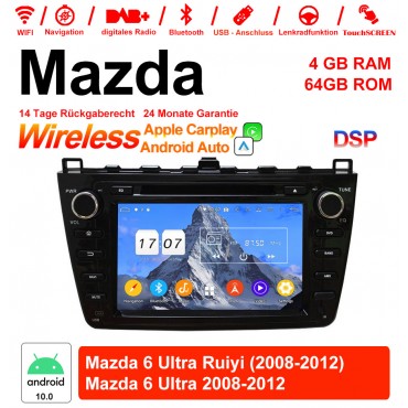 8 Zoll Android 12.0 Autoradio / Multimedia 4GB RAM 64GB ROM Für Mazda 6 Ultra Ruiyi 2008-2012 Mit WiFi NAVI Bluetooth USB