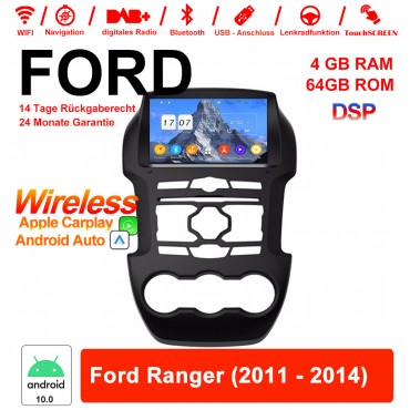 8 Zoll Android 12.0 Autoradio / Multimedia 4GB RAM 64GB ROM Für Ford Ranger 2011-2014 Built-in Carplay / Android Auto