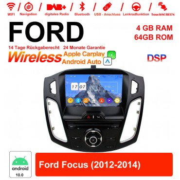 9 Zoll Android 12.0 Autoradio / Multimedia 4GB RAM 64GB ROM Für Ford Focus 2012-2014 Mit WiFi NAVI Bluetooth USB