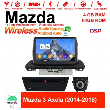 8 Zoll Android 12.0 Autoradio / Multimedia 4GB RAM 64GB ROM Für Mazda 3 Axela 2014-2018 Mit WiFi NAVI Bluetooth USB