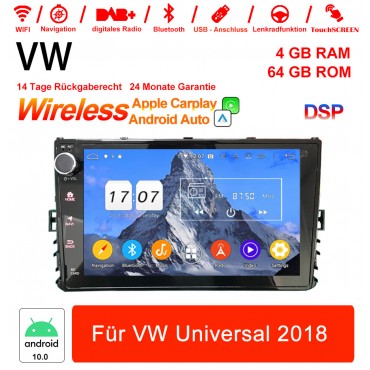9 Zoll Android 12.0 Autoradio / Multimedia 4GB RAM 64GB ROM für VW Universal 2018 GPS Navigation Stereo Radio Built-in Carplay / Android Auto