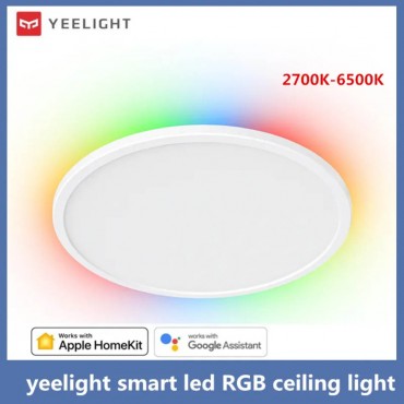 YEELIGHT Smart LED RGB Decken Leuchte Ultra Dünne 220V 24W Dimmbare 2700k-6500k Sprach Steuerung Arbeiten mit App Homekit Mihome
